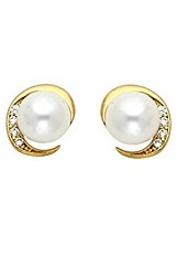 terrific teensy-weensy elegant infant pearl earrings
